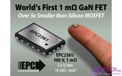 EPC推出首款具有最低1mΩ導通電阻的GaN FET